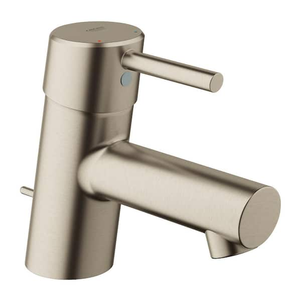 Concetto Single Hole Single-Handle Bathroom Faucet with Drain Assembly in Brushed Nickel