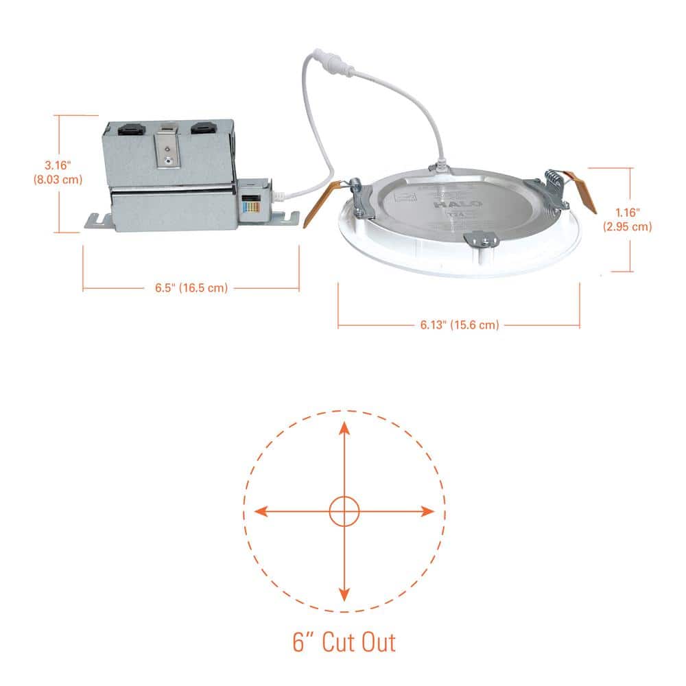 White Ultra-Thin LED Direct Mount Downlight