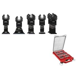 Oscillating Multi-Tool Blade Set with SHOCKWAVE Impact Duty Alloy Steel Screw Driver Bit Set with PACKOUT Case (108-Pc)