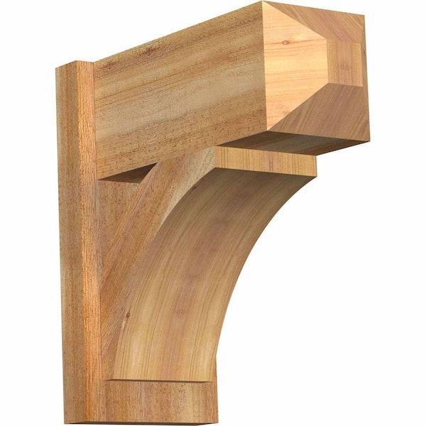 Ekena Millwork 8 in. x 18 in. x 18 in. Thorton Craftsman Rough Sawn Western Red Cedar Outlooker
