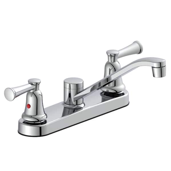 Glacier Bay Lisbon 2-Handle Standard Kitchen Faucet in Chrome