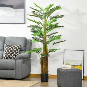 6 ft. Green Artificial Tropical Palm Tree in Pot