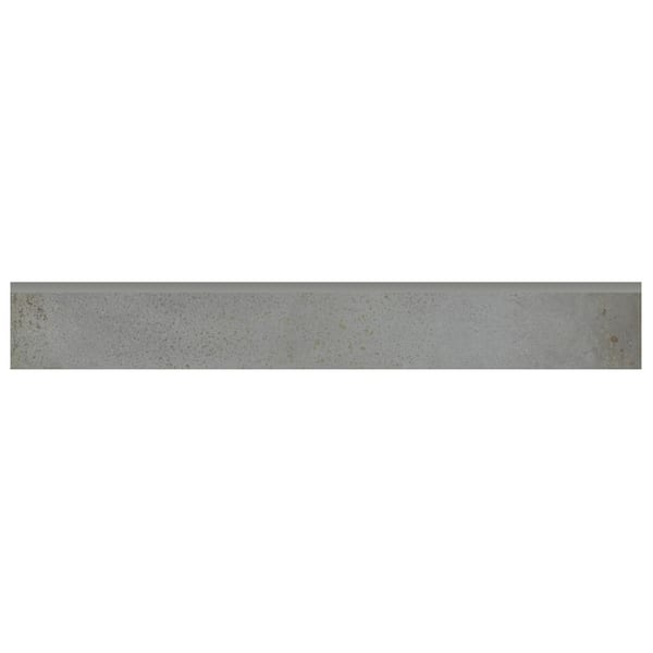 Angela Harris Fuller Graphite Gray 2.95 in. x 23.62 in. Semi-Polished Porcelain Wall Bullnose Tile Trim