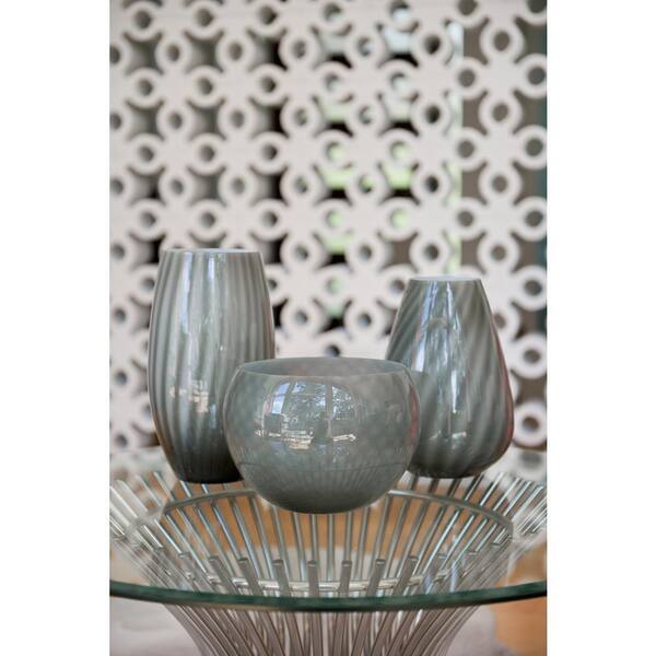 Abigails Gray/White Glass Bowl, Squares