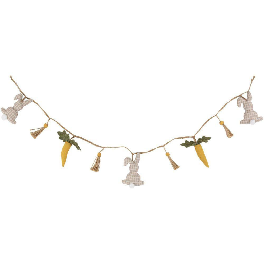 3.5 ft. Beige Fabric Rabbits and Carrots Easter Artificial Garland price history on PriceWatchPro