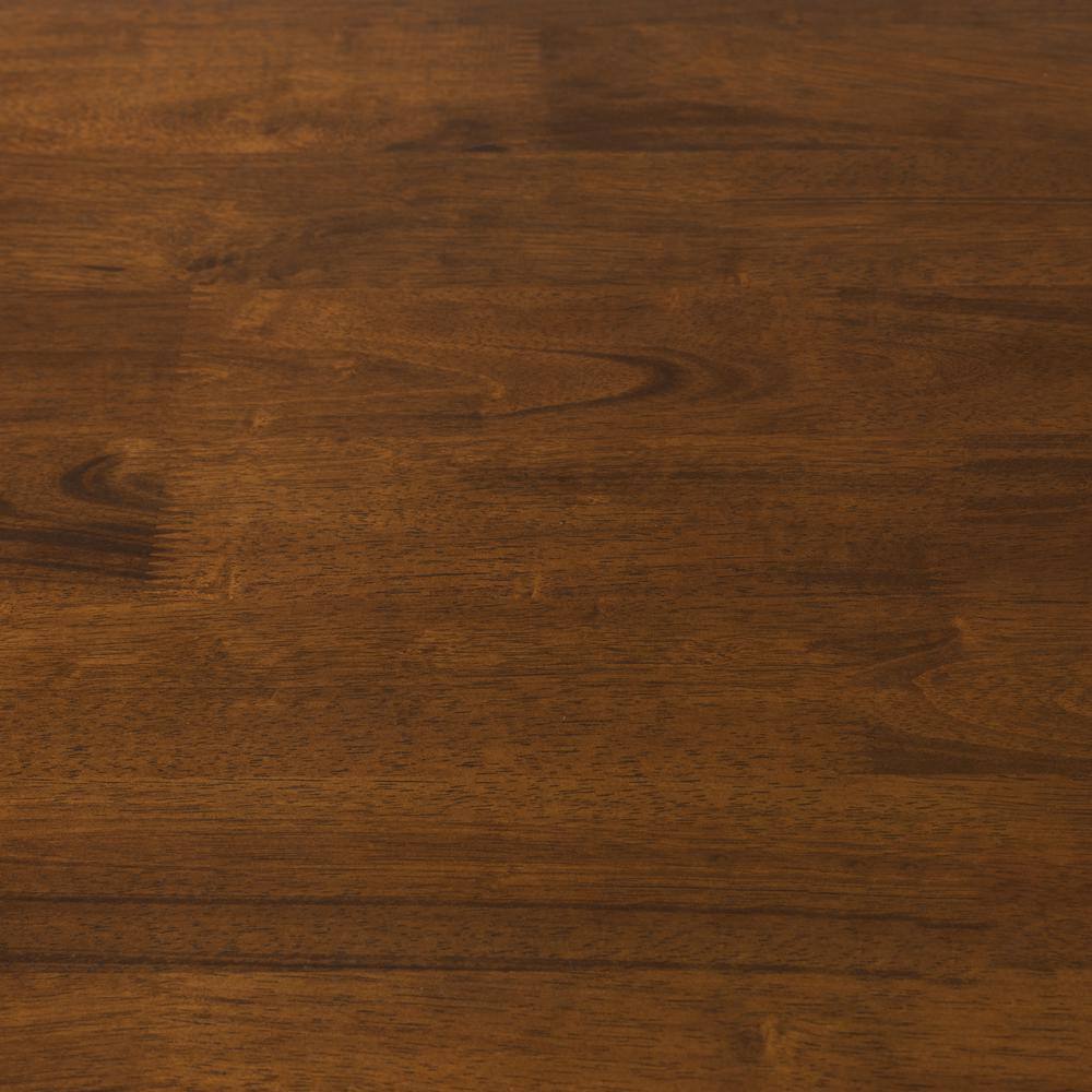 46.8" Cherry Brown and Cream Wood Dining Table