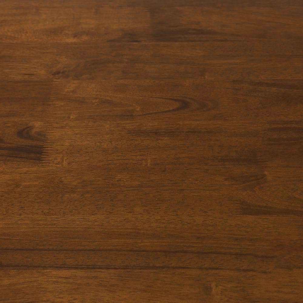 46.8" Cherry Brown and Cream Wood Dining Table