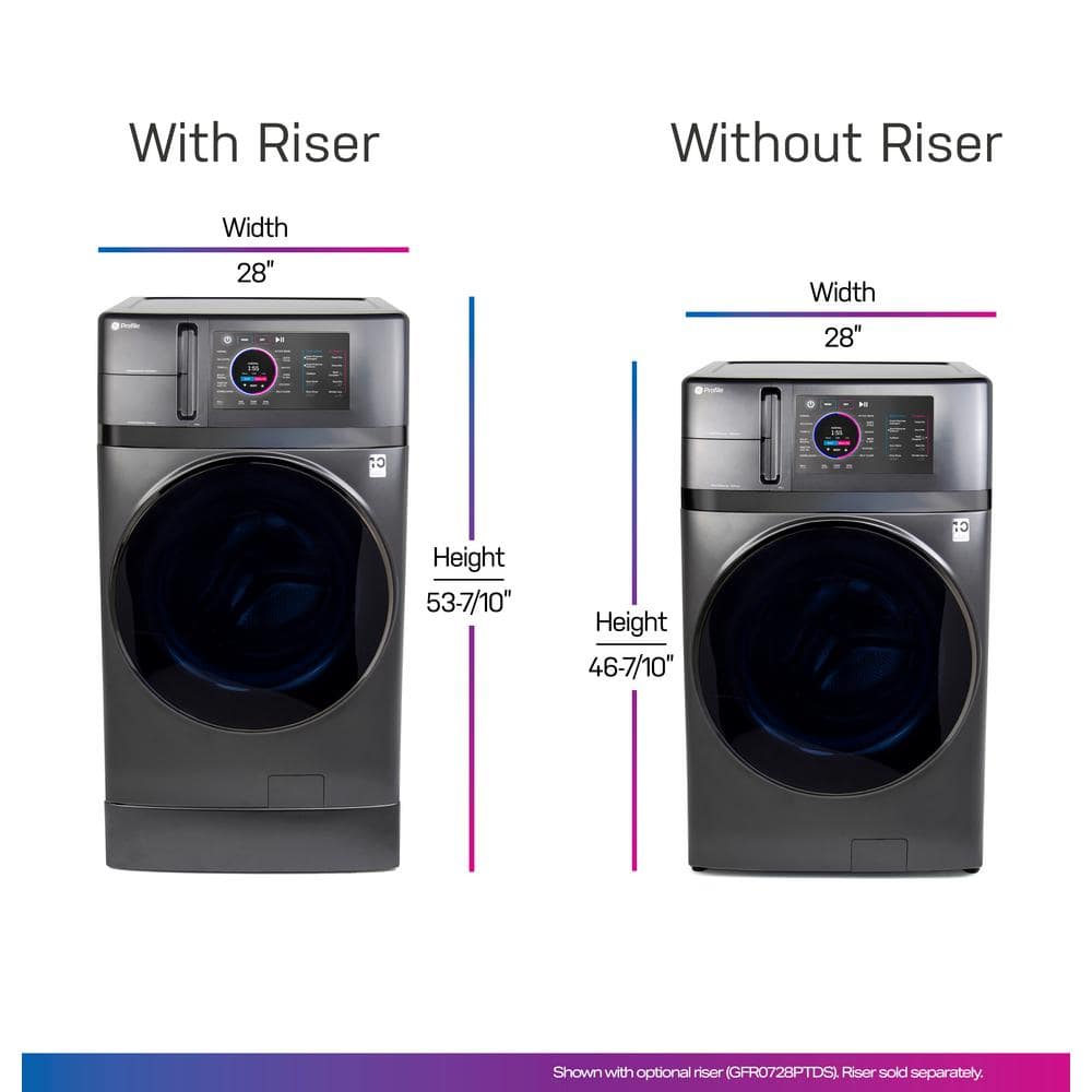 Black 4.8 Cu. Ft. Smart Electric Washer/Dryer Combo