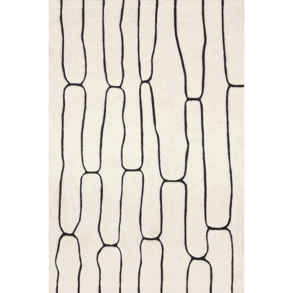 Nazco Abstract New Zealand Wool Charcoal 5 ft. x 8 ft. Indoor/Outdoor Patio Rug price history on PriceWatchPro