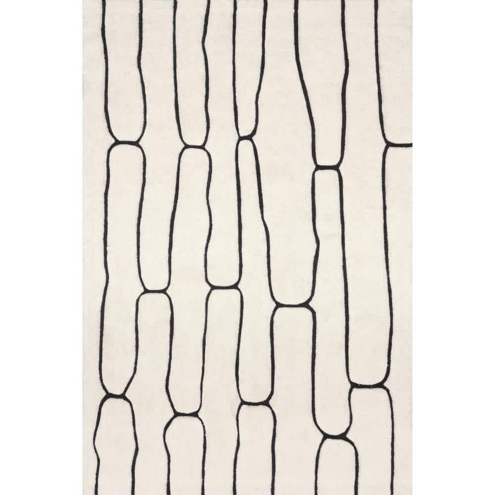 Nazco Abstract New Zealand Wool Charcoal 9 ft. x 12 ft. Indoor/Outdoor Patio Rug price history on PriceWatchPro