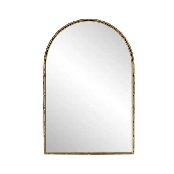 Unbranded Gold 24.02 in. W x 35.83 in. H Arch Composite Framed Mirror for Bathroom, Vanity Mirror or Wall Decor