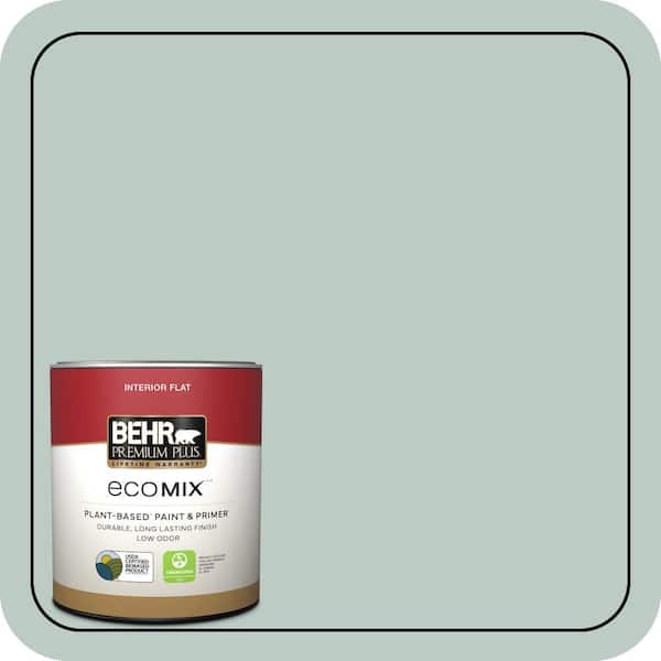 1 qt. Home Decorators #HDC-CL-23 Soothing Spring Flat EcoMix Plant-Based Interior Paint & Primer