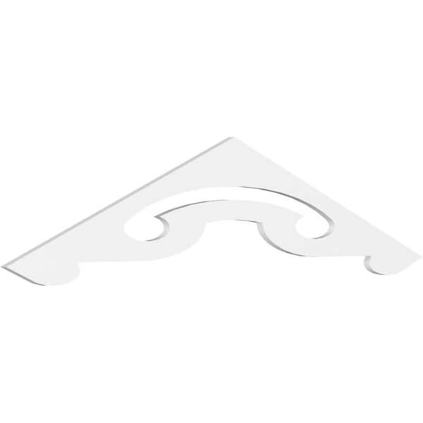 Ekena Millwork 1 in. x 72 in. x 15 in. (5/12) Pitch Northwest Gable Pediment Architectural Grade PVC Moulding