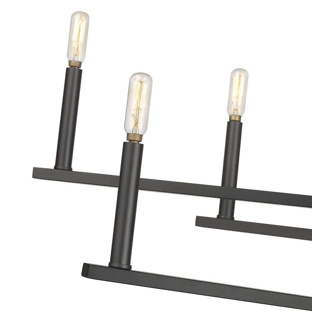 Hale Black 42" Steel 8-Light Candle Style Chandelier