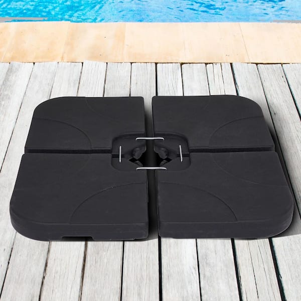 180 lbs. Offset Water/Sand Filled Hanging Patio Umbrella Base in Black