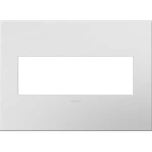 Adorne 3-Gang Decorator/Rocker Wall Plate with Microban, Powder White (1-Pack)