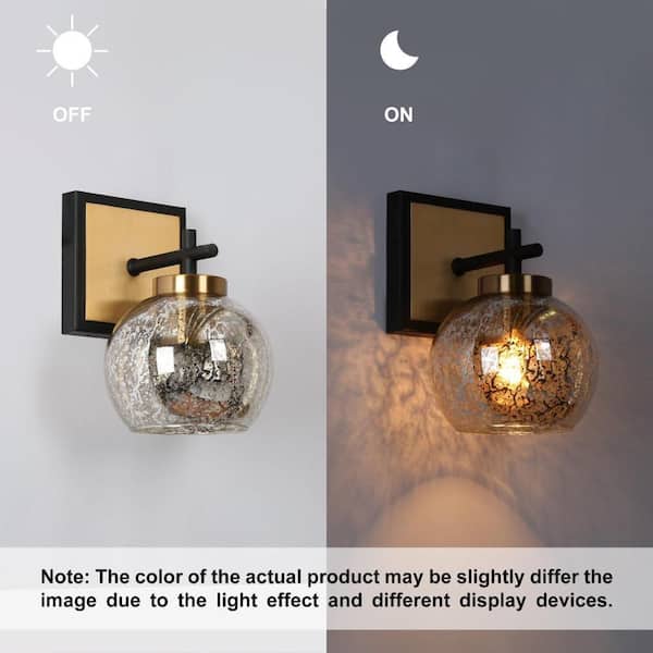 Zevni Ceedar Modern 1-Light Brass Gold Indoor Wall Sconce