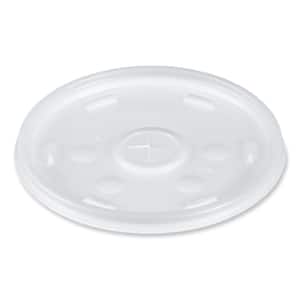 Translucent Disposable Plastic Cup Lids, Cold Drinks, Fits 32 oz. Cups, 100 / Sleeve, 10 Sleeves / Carton