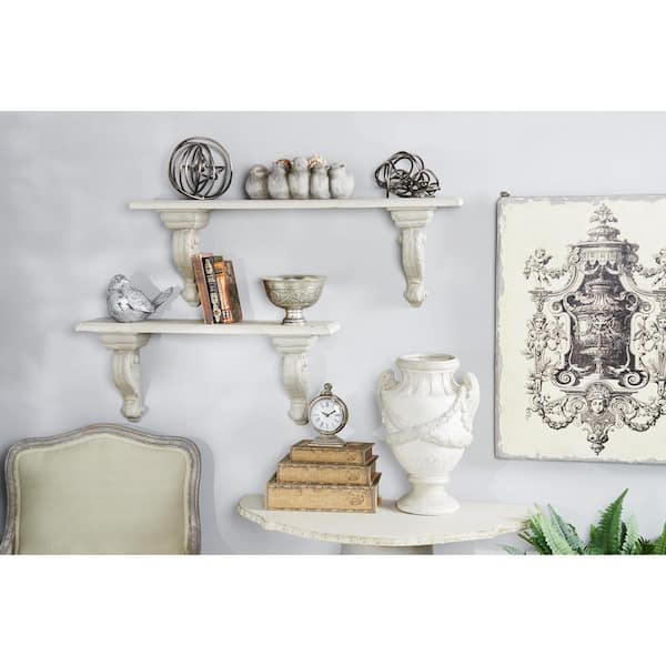 Gold 3 Shelves Metal Wall Shelf