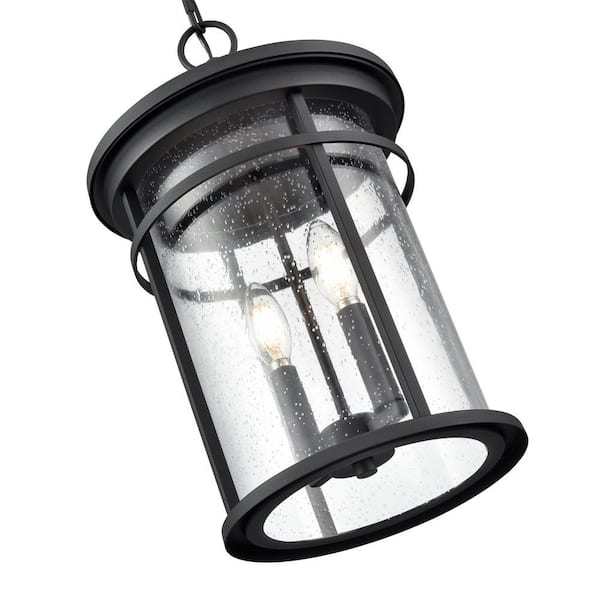 Millennium Lighting Namath 17.5 in 2 Light Textured Black Dimmable