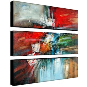 Unframed Cube Abstract IV 3-Piece Art Print 2in. x 10in .