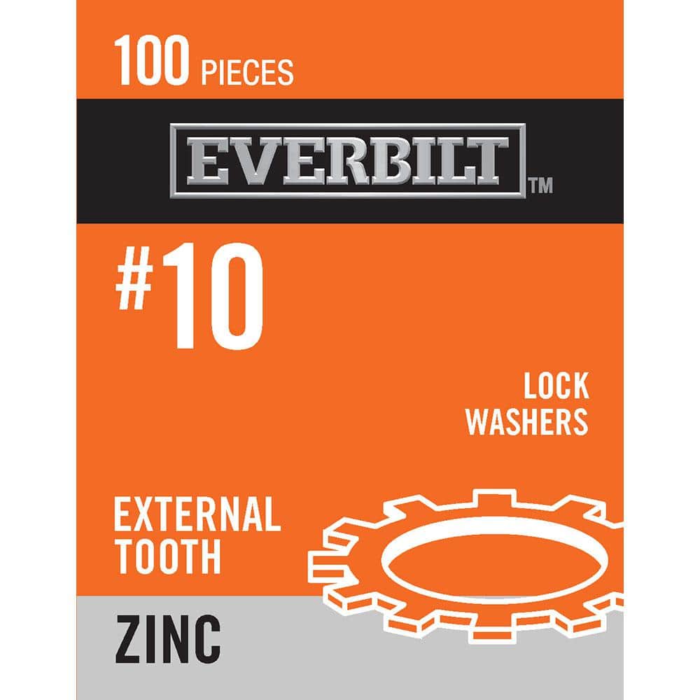 "#10 Zinc-Plated Steel External Tooth Lock Washer (100-Piece per Pack)" price history on PriceWatchPro