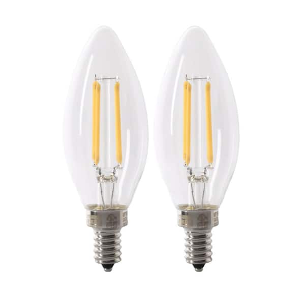 Feit Electric 100 Watt Equivalent B10, Chandelier Light Bulbs With Candelabra Base