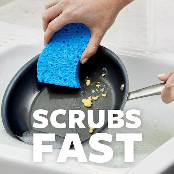 Heavy-duty Dish-washing Stick Sponge, Dish-washing Sponge With Handle,  Non-scratching And Reusable