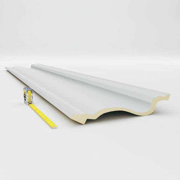 Ekena Millwork 13-3/4 in. x 9-7/8 in. x 94-1/2 in. Polyurethane Marseille Crown Moulding