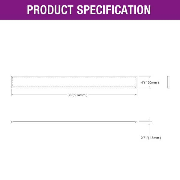 Dacor AERB36D3 - Accy, Back Splash, 36 W X 3 H