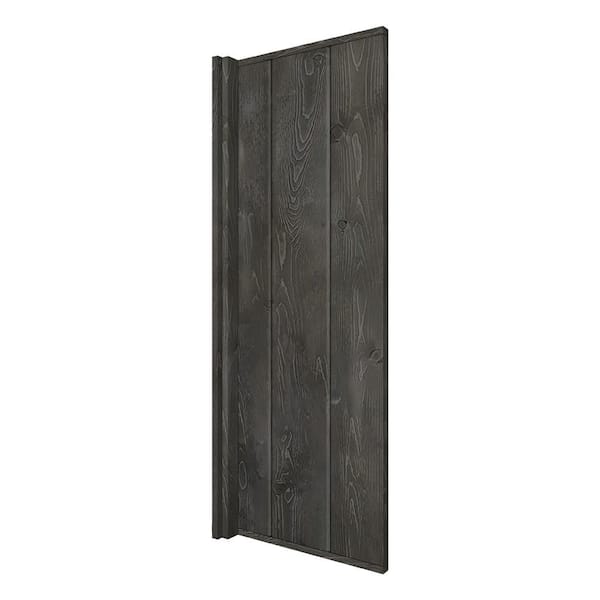 24 in. x 48 in. Carbon Gray Solid Pine Wood Bathroom Urinal Partition Door Slab