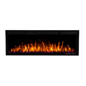 Slimline 50 Inch Wall Mount and Recessed Electric Fireplace