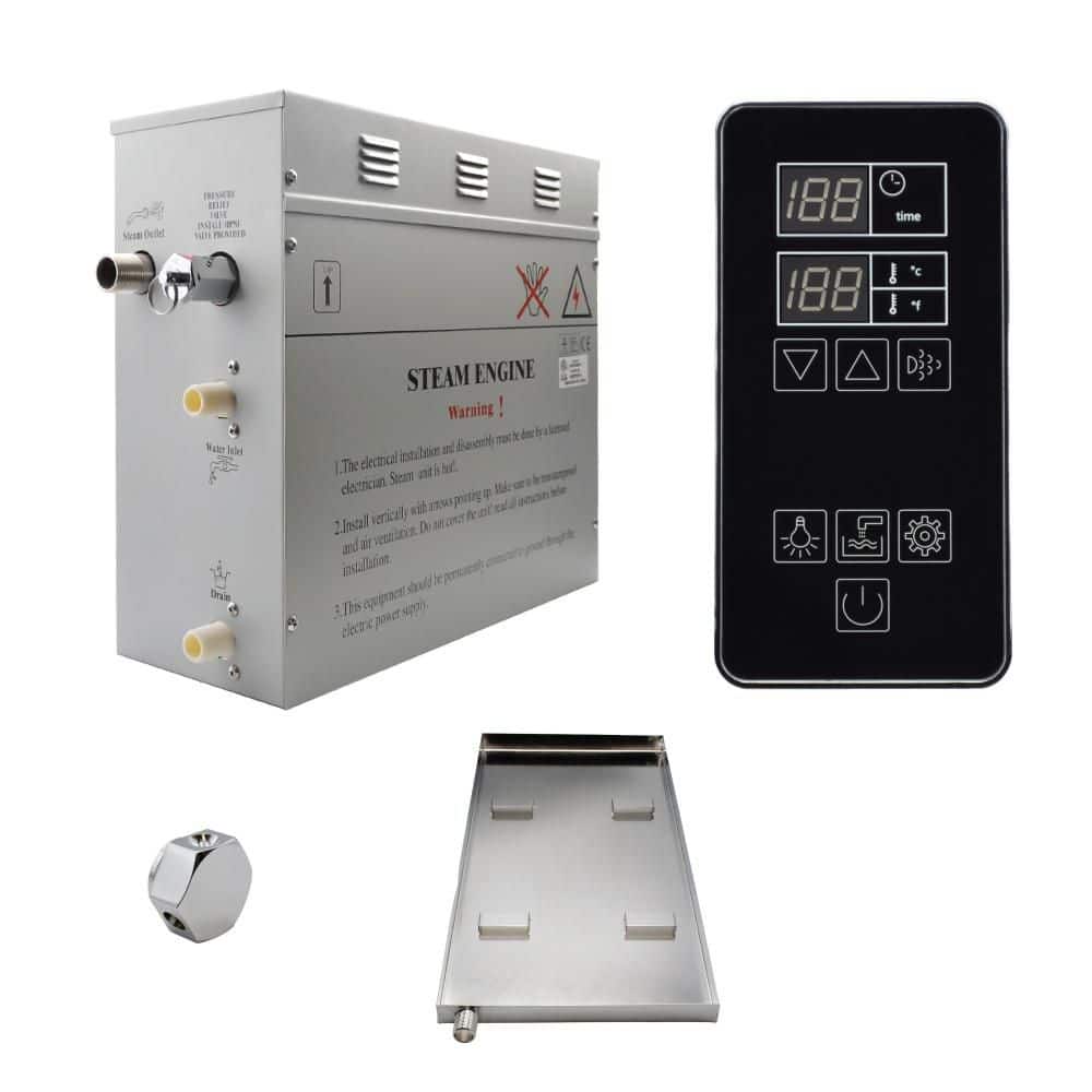 Superior SteamPoint 9kW Steam Bath Generator, Self-Draining with Digital Keypad in Black and Drip Pan price history on PriceWatchPro