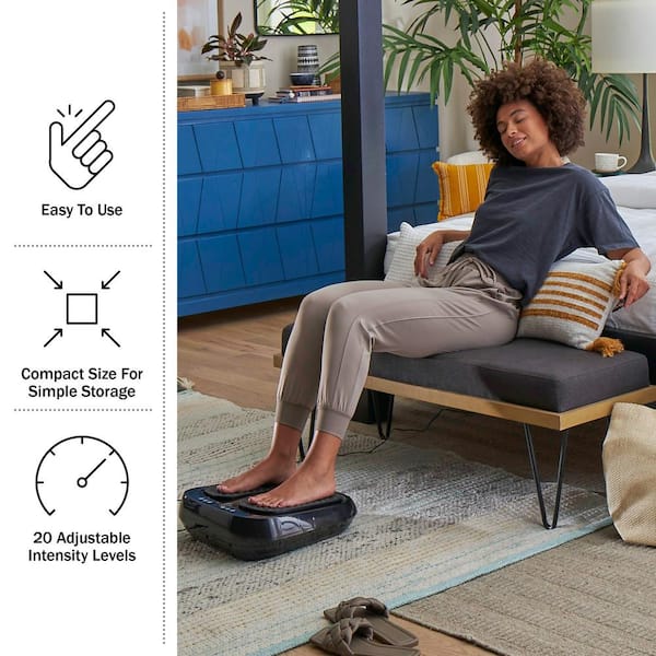 YOSAヘルスケア　フーミン Wakeman Electric Foot Massager with 20 intensity levels - Black 80