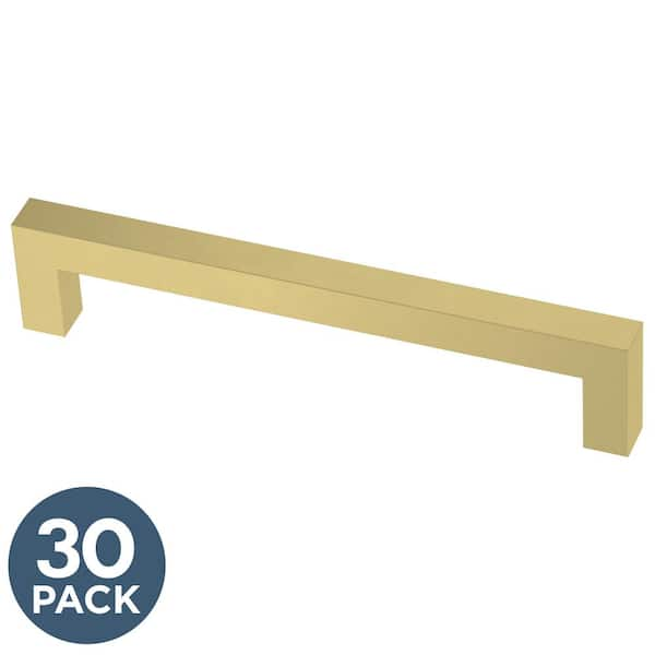 Franklin Brass Simple Modern Square 5-1/16 in. (128 mm) Center-to-Center  Satin Gold Cabinet Drawer Bar Pull (30-Pack ) P46646K-523-B3 - The Home  Depot