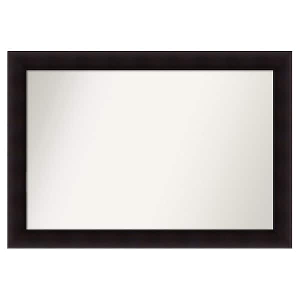 Amanti Art Portico Espresso 45.75 in. x 31.75 in. Custom Non-Beveled Wood Framed Batthroom Vanity Wall Mirror