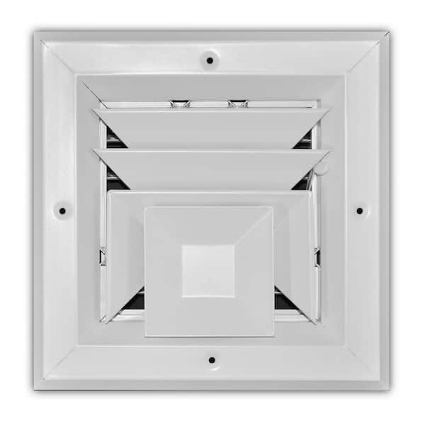 Everbilt 6 in. x 6 in. 3-Way Aluminum Square Ceiling Diffuser in