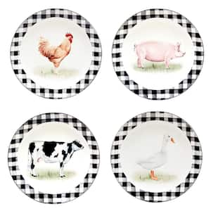 On the Farm Assorted Colors Salad Plates (Set of 4)