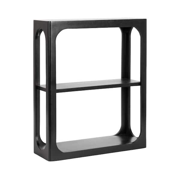 Dahl 18 in. W x 7 in. D Black Wood Decorative Wall Shelf