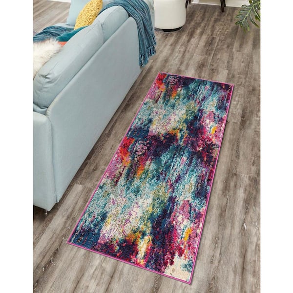 Unique Loom Joyous Chromatic Area Rug - 4' x 6' Multi