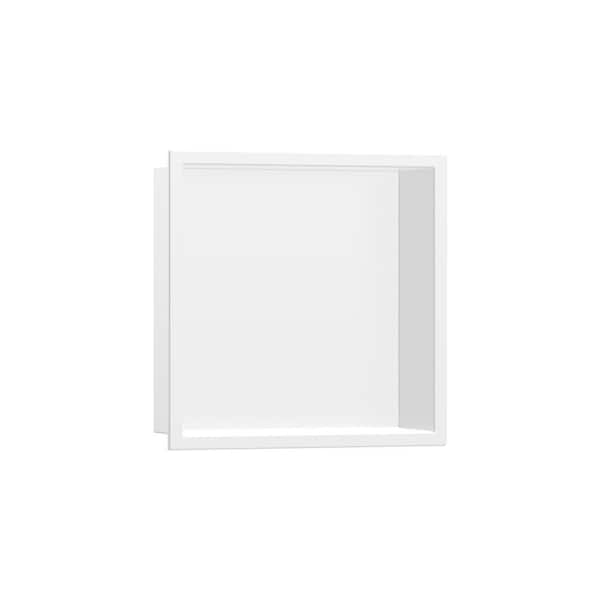 Hansgrohe XtraStoris Original 12 in. W x 12 in. H x 6 in. D Stainless Steel Shower Niche in Matte White