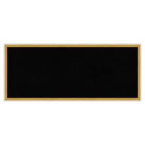 Paige White Gold Wood Framed Black Corkboard 31 in. x 13 in. Bulletin Board Memo Board