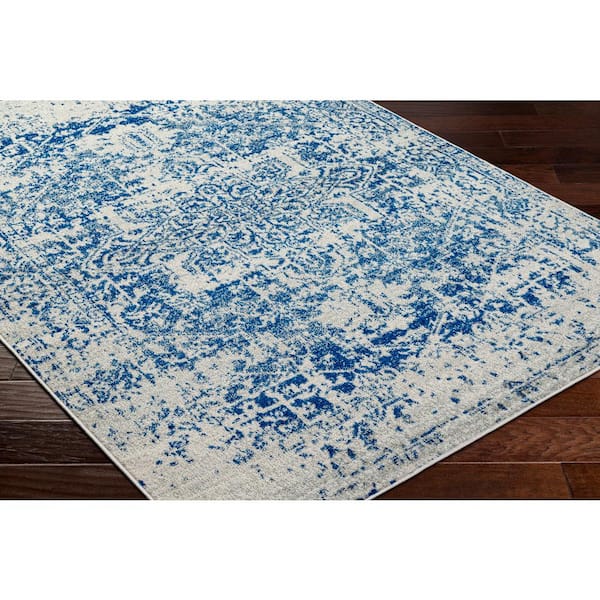 Demeter Dark Blue 6 ft. 7 in. x 9 ft. Oval Oval Area Rug