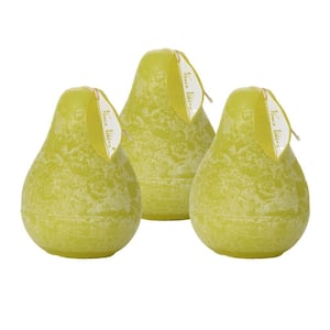 4.5" Green Grape Timber Pear Candles (Set of 3)