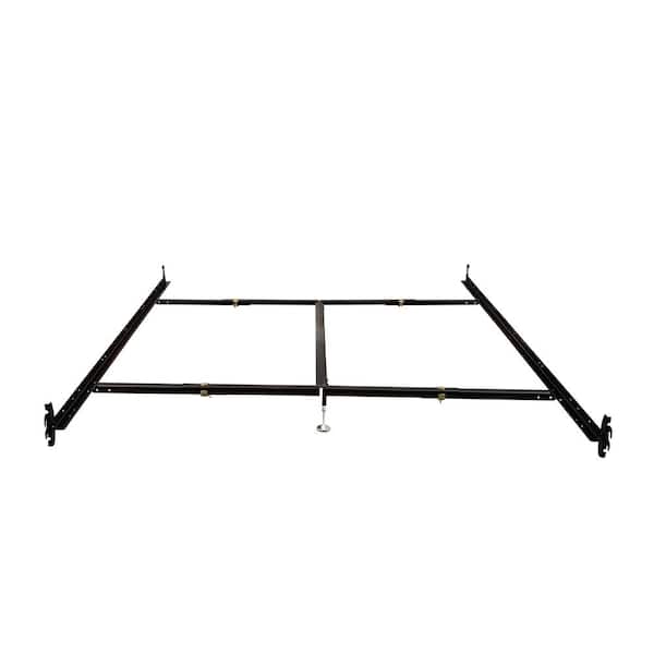 Hollywood Bed Frame Black Adjustable Bedframe Headboard Footboard Hook on Bed Rails