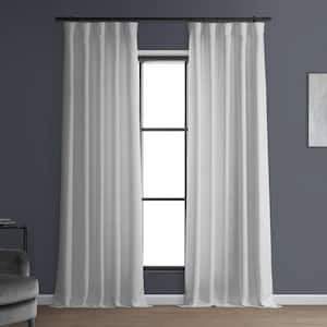 Dove White Solid Rod Pocket Room Darkening Curtain - 50 in. W x 108 in. L (1 Panel)