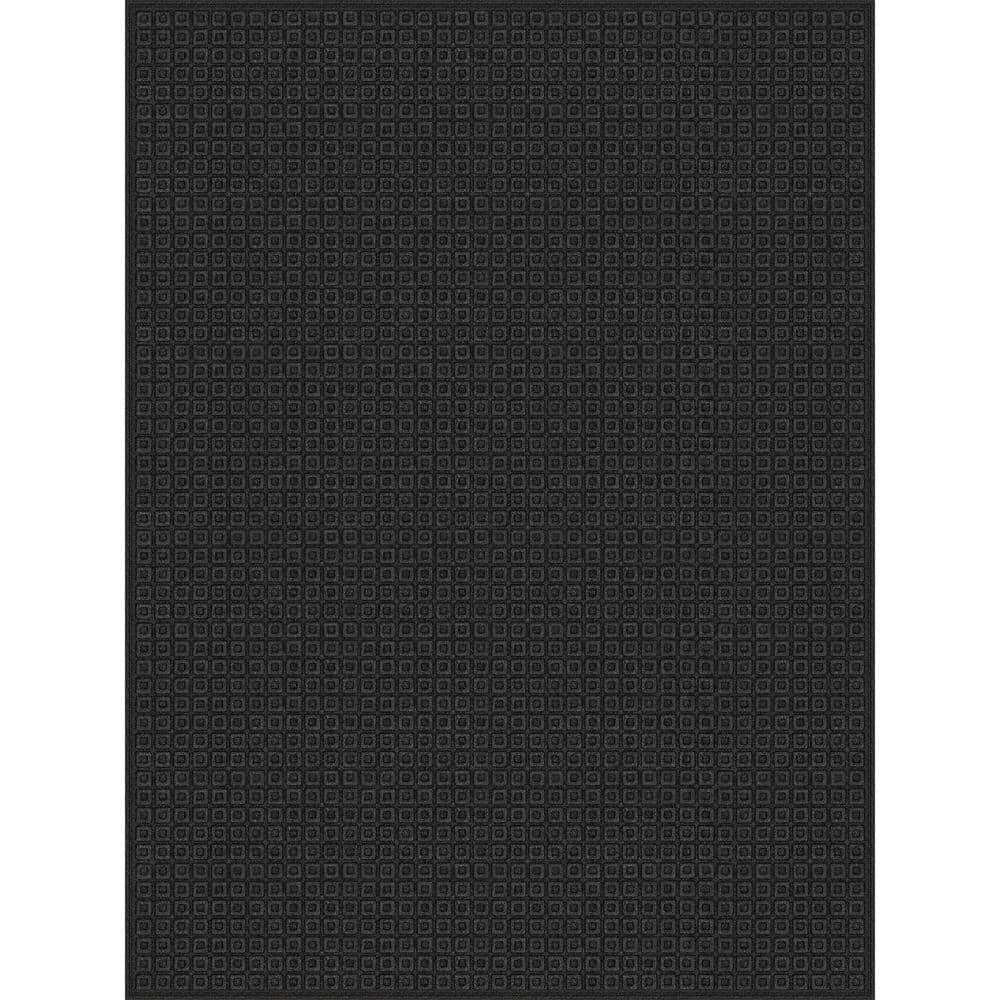 TrafficMaster Recycled Onyx 6 ft. x 8 ft. Fiber and Rubber Non