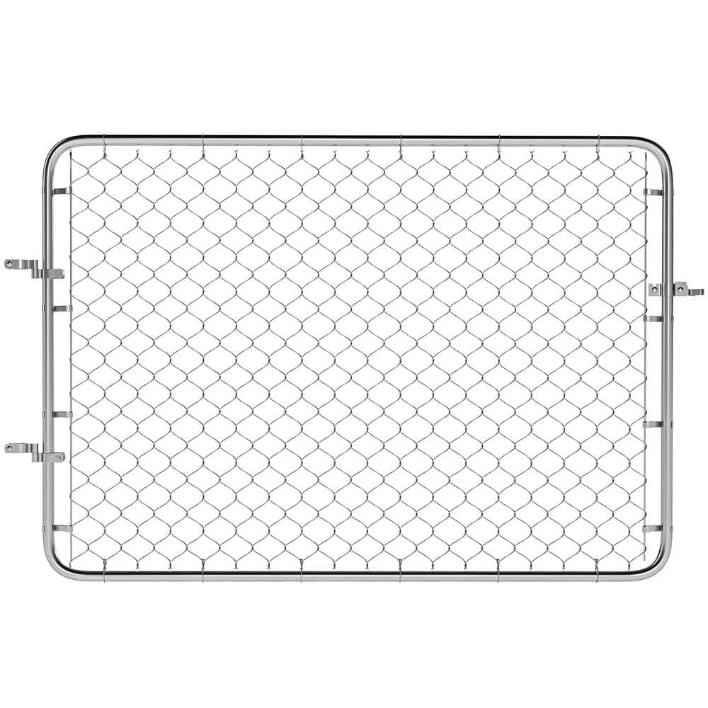 70.9 in. Garden Gate Chain Link Fence Gate, Galvanized Steel Garden Door fo