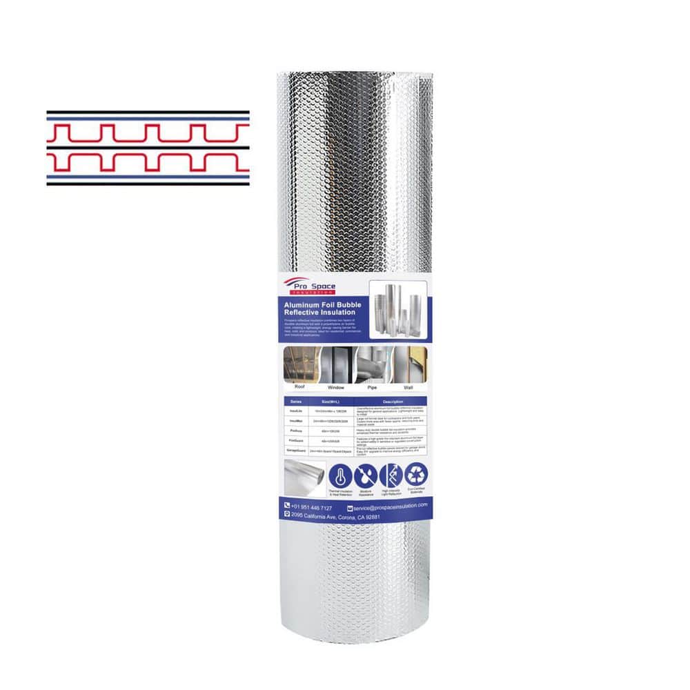 Pro Space 48 in. x 25 ft. Radiant Barrier Double Bubble