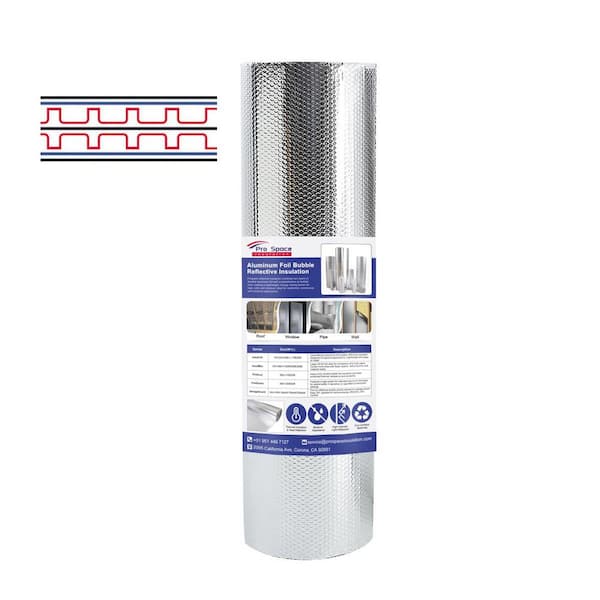 48 in. x 25 ft. Radiant Barrier Double Bubble Aluminum Foil Reflective Insulation